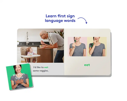 Play peek-a-boo, rhyme, and learn to sign words